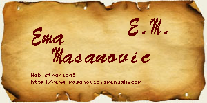 Ema Mašanović vizit kartica